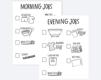 Kids Chore Chart Coloring Page AZ105