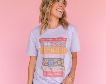 Book Stack Pippi Tee - Lilac