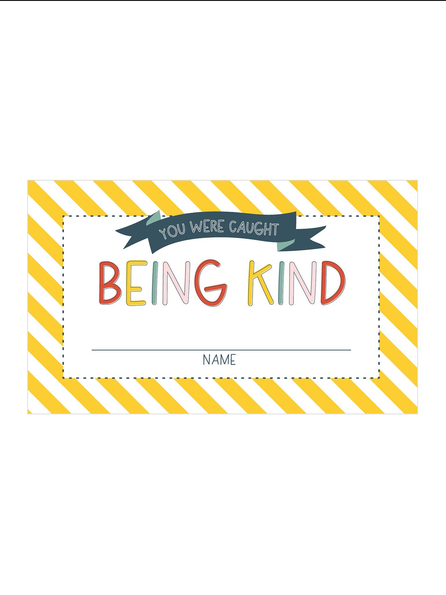 Caught Being Kind Cards Printable Cards