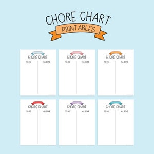 Kids Chore Chart Printable To Do Done Chore Cards image 2