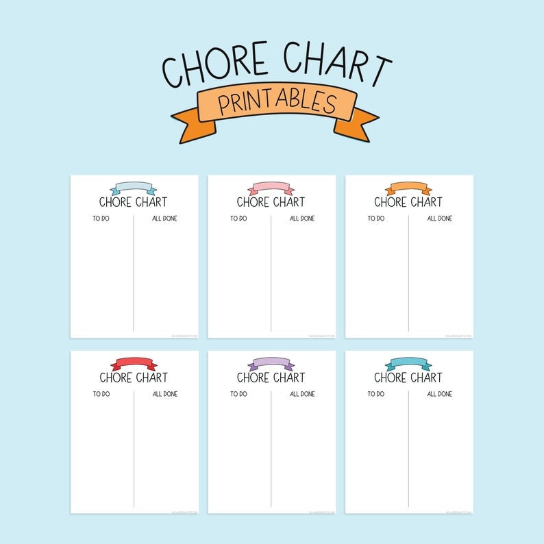 Kids Chore Chart Printable To Do Done Chore Cards image 2
