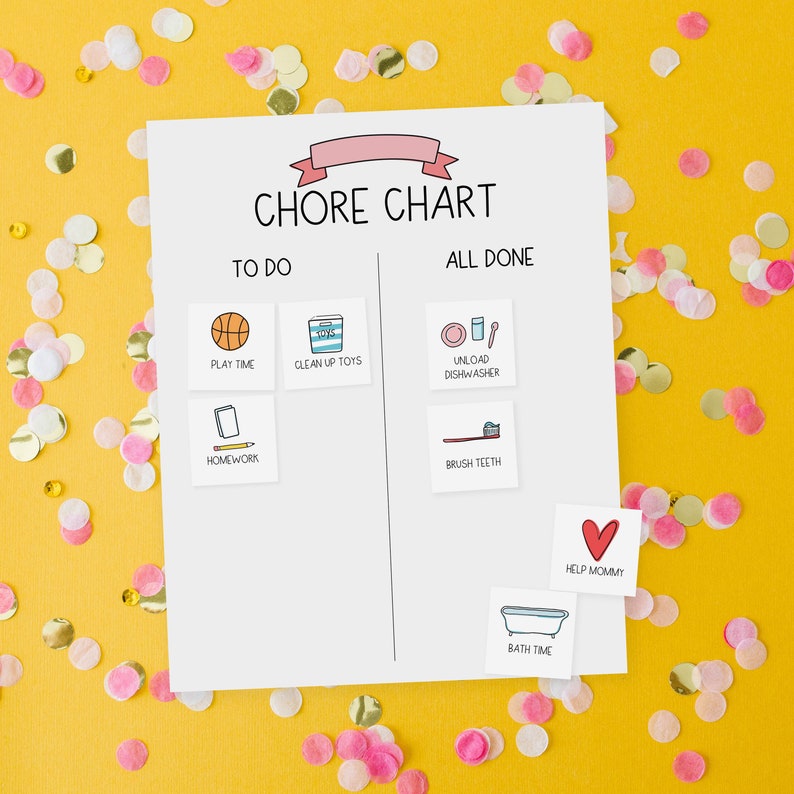 Kids Chore Chart Printable To Do Done Chore Cards image 1