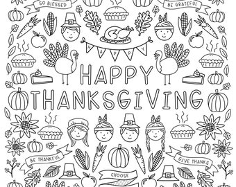 Thanksgiving Coloring Poster Pages And HUGE Engineer Print