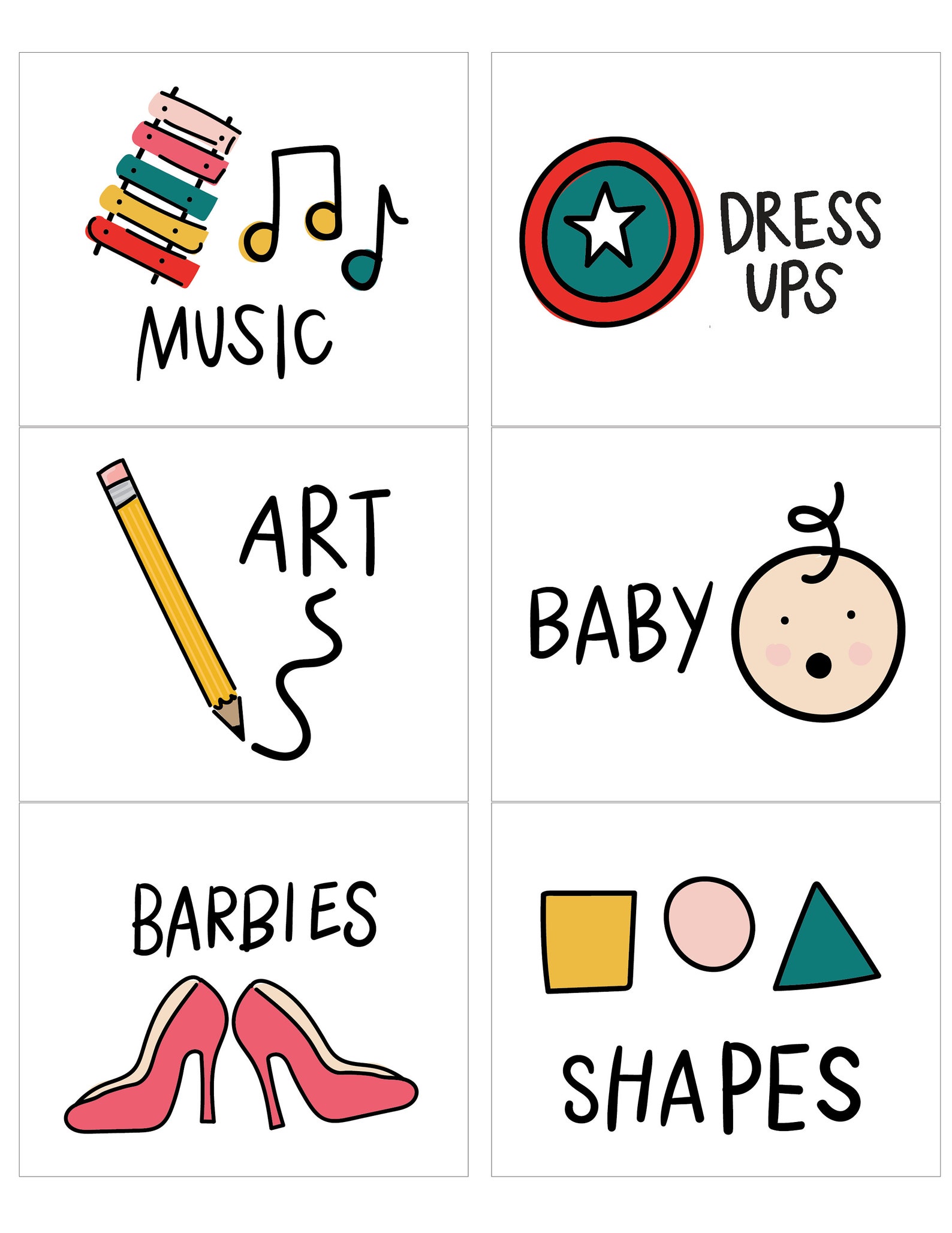 Kids Toy Room Organization Labels Storage Picture Printables Etsy