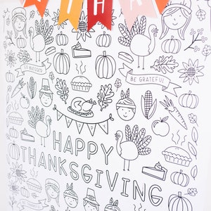 Thanksgiving Coloring Poster Pages And HUGE Engineer Print image 2