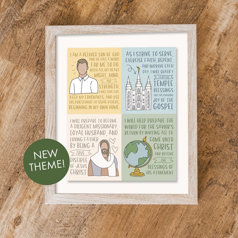 Printable New Young Men Theme Aaronic priesthood theme | Etsy