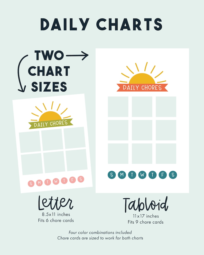 Ultimate Pink Kids Chore Chart Bundle Calendar and Chore Charts for Kids image 6