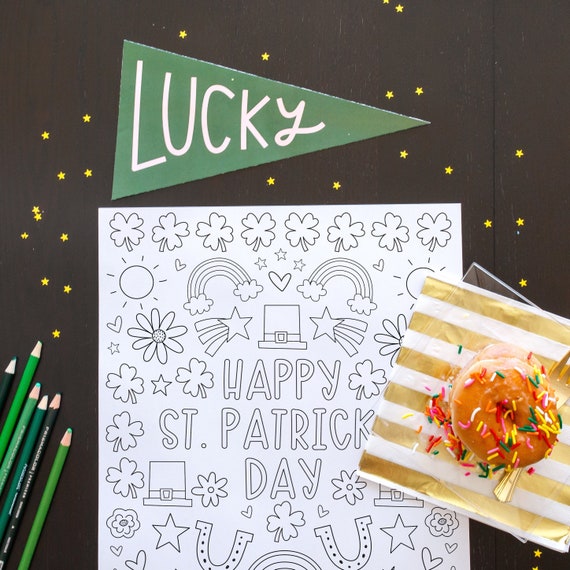 St. Patrick's Day Coloring Page and HUGE Poster