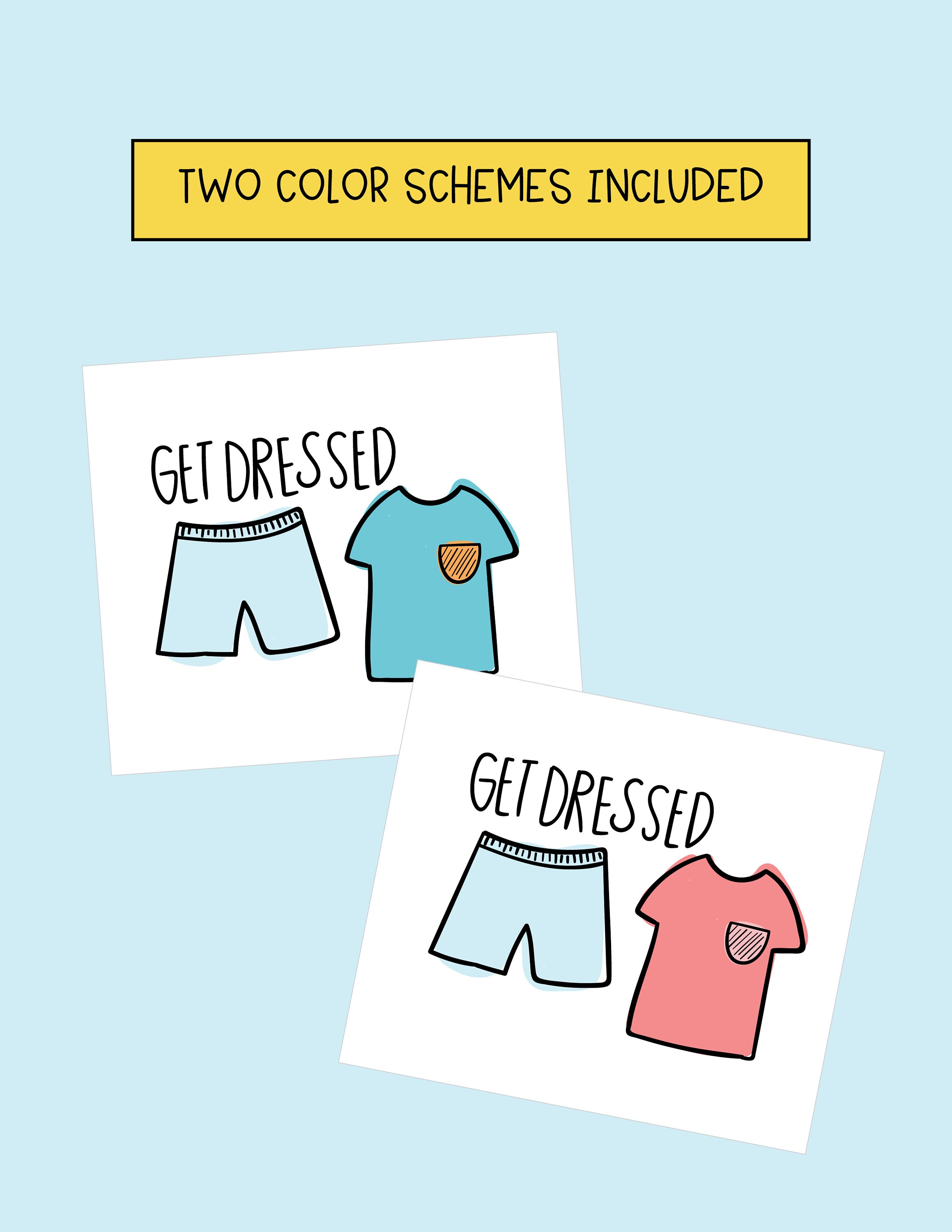 Kids Chore Chart Printables Morning Afternoon Evening Cards - Etsy