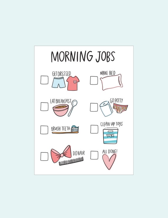 kids chore chart printable