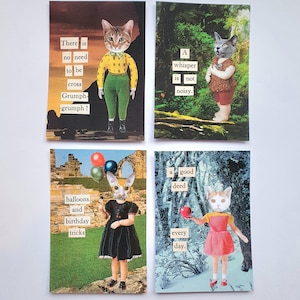 15 papéis de nota de boneca de gato, mensagem, carta, escrita, cartão postal, correio tradicional