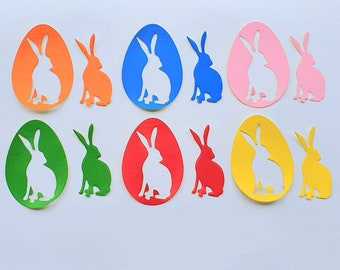 Easter Bunny and Egg Adhesive Die Cuts aka Stickers!