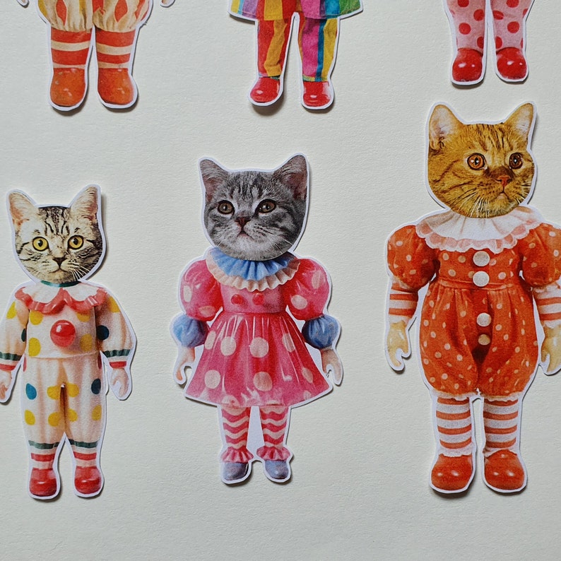 Cat Doll Sticker Pack Clown Edition image 2