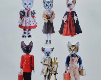 Career Cat Doll Sticker Set #1