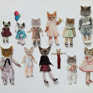 Pacote de adesivos de boneca de gato #3