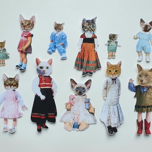 Pacote de adesivos de boneca de gato #19