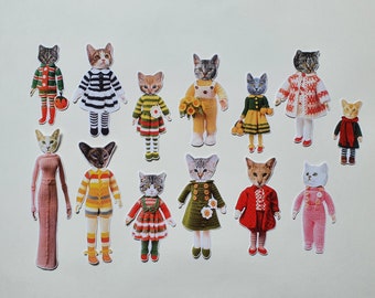 Cat Doll Sticker Pack Vintage Knits Edition