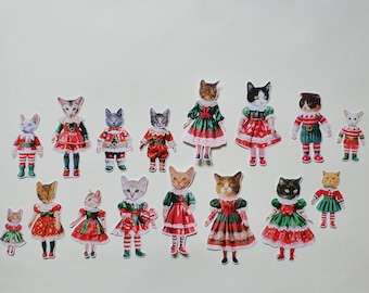 Cat Doll Sticker Pack Christmas Edition