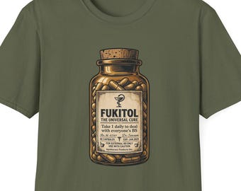 Maglietta con illustrazione di Fukitol | Maglietta con citazione divertente e sarcastica