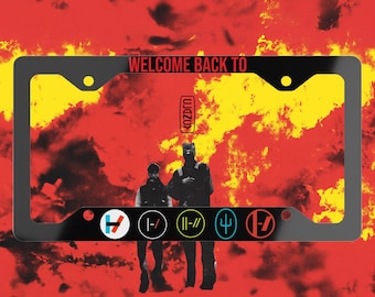 Portatarga in metallo - Portatarga per auto con tema anime Twenty One Pilots, copertina personalizzata Midwest Indigo, regalo personalizzato, decorazione per veicoli
