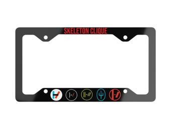 Metal License Plate Frame - Twenty One Pilots Anime Car Plate Holder, Midwest Indigo Custom Cover, Personalized Gift, Vehicle Decoration