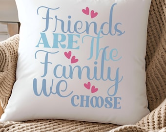 Friends are the Family We Choose  Gift  Canvas Cushion Friend Birthday Christmas gift