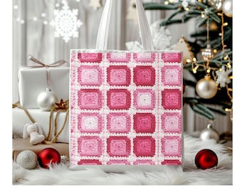 Bolsa de regalo para amantes del crochet, bolsa de crochet, artesano, bolsa de regalo de crochet
