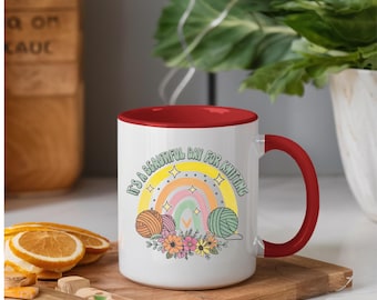 It's a Beautiful Day for Knitting Gift Mug, Best Friend Gift, Novelty Mug
