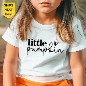 Little Pumpkin Toddler Shirt - Halloween Kids Shirt - Vintage Natural Toddler Tee