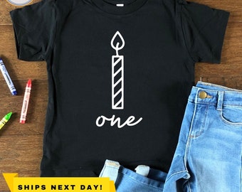 1st Birthday Shirt, First Birthday Shirt, One Birthday Shirt, One, One Candle