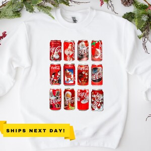 Christmas Santa Coca-Cola Sweatshirt and Hoodie, Trendy Funny Sweatshirt for Christmas, Christmas Cola Sweatshirt, Gift for Coke Lover