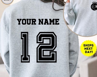 Custom Basketball Mom Sweatshirt, Personalized Basketball Shirt, Game Day Basketball Hoodie, Mascot Name and Number Basketball Sweatshirt