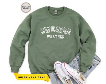 Sweater Weather Sweatshirt, Fall Season Sweatshirt, Womens Fall Sweatshirt, Retro Fall Crewneck, Fall Sweatshirt, Cozy Season Sweater