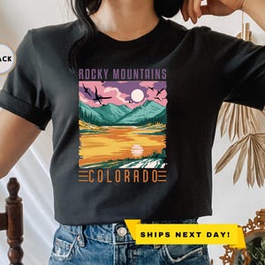 Rocky Mountains Shirt, Colorado Shirt, Colorado Mountains Shirt for Hiking, Retro Oversized Shirt, Colorado Rockies Shirt