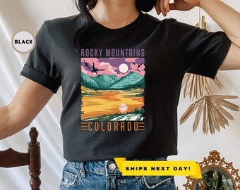 Rocky Mountains Shirt, Colorado Shirt, Colorado Mountains Shirt for Hiking, Retro Oversized Shirt, Colorado Rockies Shirt