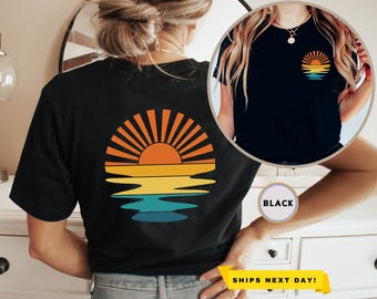 Retro Sun Shine On My Mind Shirt, Funny Graphic Shirt, Lounge Comfort Shirt, Oversized T shirt, Beach Shirt, Weekend Lake Shirt