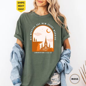 Comfort Colors® His Mercies Are New Every Morning Shirt, Bible Verse Shirt, Christian Shirt, Jesus Lover Gift, Bible Quote,Religious T Shirt