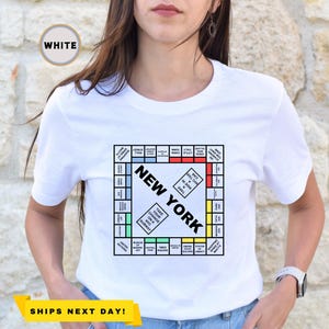 New York Monopoly Shirt, Trendy Shirt, And Just Like That Crewneck Shirt, New York Monopoly Tee, Carrie New York Monopoly Shirt