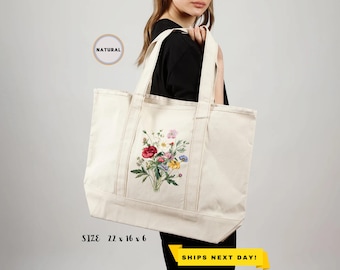 Vintage Wildflowers Tote Bag, Wildflower Tote Bag, Mothers Day Gift, Gift For Her, Floral Tote Bag, Floral Gift For Her, Aesthetic Tote Bag