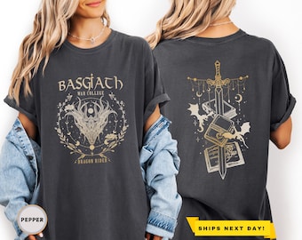 Basgiath War College Shirt Comfort Colors®, Women Gift, Bookish, Fly or Die Shirt, Dragon Riders Tee, Fourth Wing Tee, Riders Quadrant Shirt