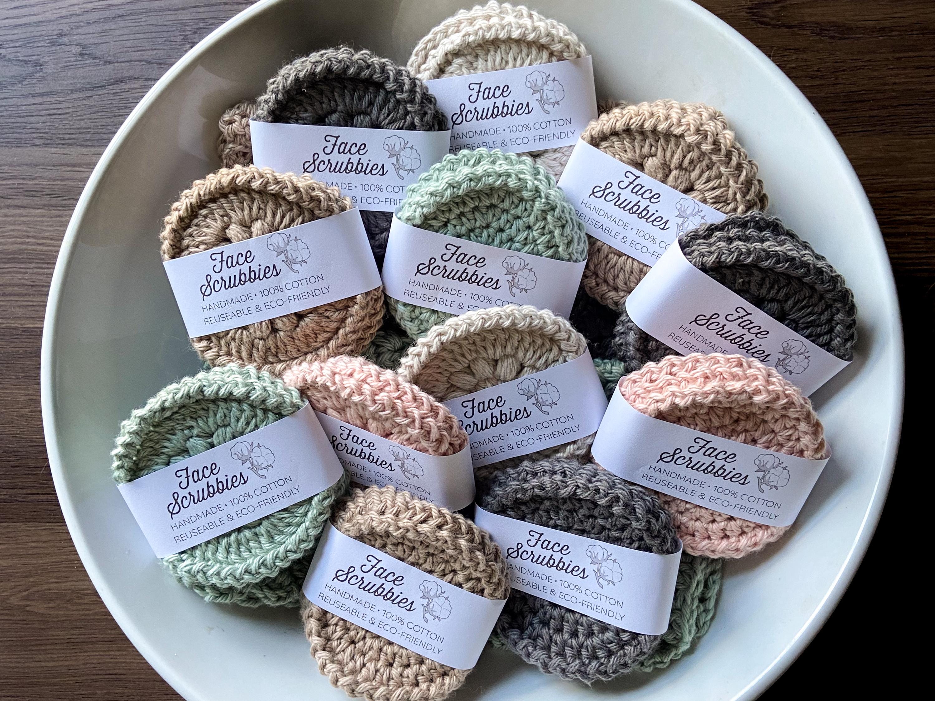 Cotton Crocheted Face Scrubbies | Facial Rounds | Makeup Removers | 100 ...