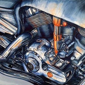 Copper Blues-signed limited edition watercolor print