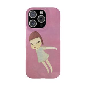 Yoshitomo Nara Coque iPhone fine, colorée, rose