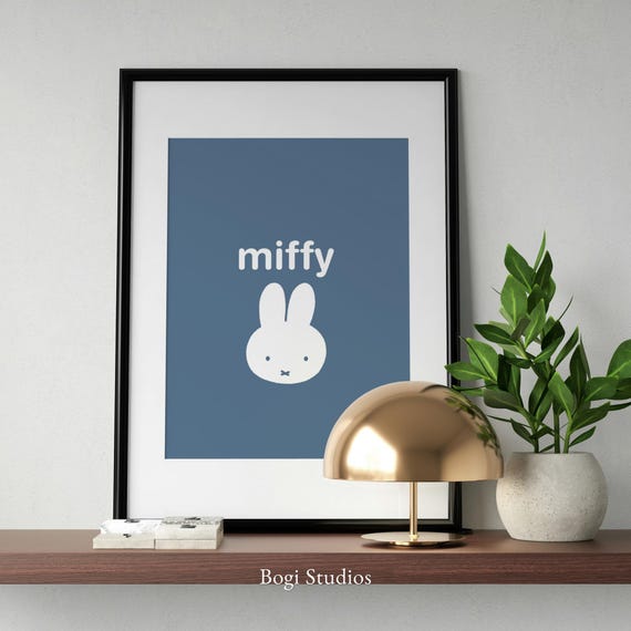 Blue Miffy Minimalist Poster - Etsy