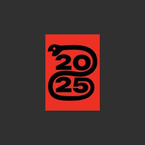 Cartão de felicitações digital do Ano da Serpente 2025 (download digital)