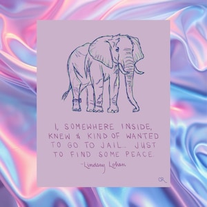 Find Some Peace Lindsay Lohan Pop Culture Print