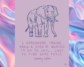 Find Some Peace Lindsay Lohan Pop Culture Print