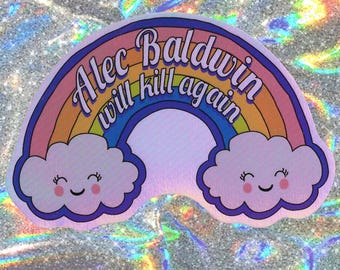 Alec Baldwin Rainbow Sticker
