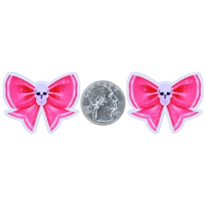 1pc Skull Bow Resin Planar Flatbacks, For Bows, Crafts, DIY, Craft Supplies P1236