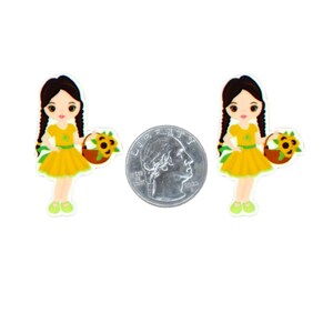 1pc Girl Resin Planar Flatbacks, Flatback For Bows, Crafts, DIY, Craft Supplies P314